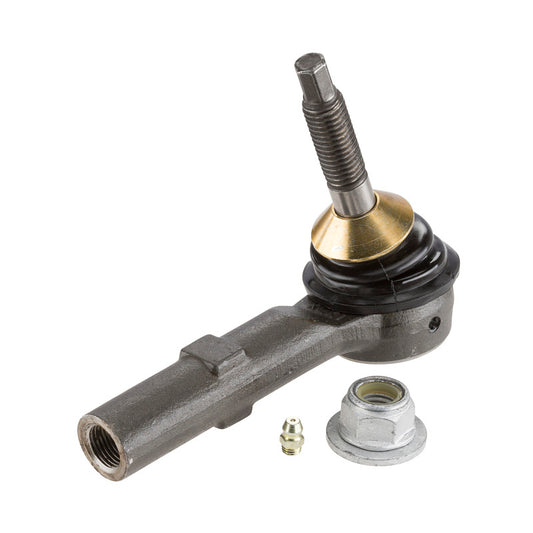 Moog Ford Expedition front outer tie rod end, automotive suspension part with metal ball joint and threaded end for steering.