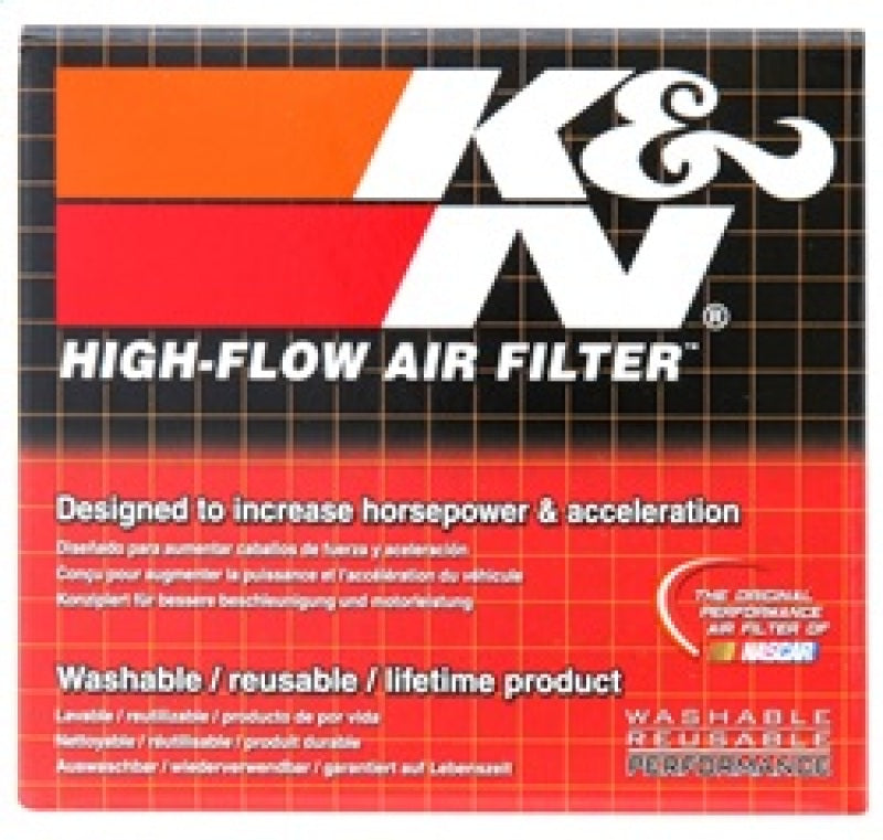 K&N Universal Rubber Round Tapered Air Filter with 3-inch base, 2-inch top, and 3-inch height for automotive air intake systems