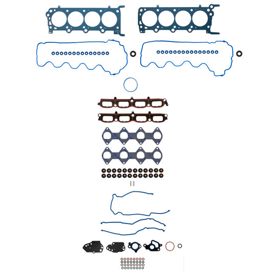 Fel-Pro Ford F-150 HS 26306 PT-2 PermaTorque engine cylinder head gasket set showing gaskets and sealing surfaces.