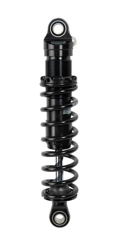 Ohlins black shock absorber for Harley-Davidson FL Touring 2006-2022, STX 36 model, mounted on motorcycle suspension system.