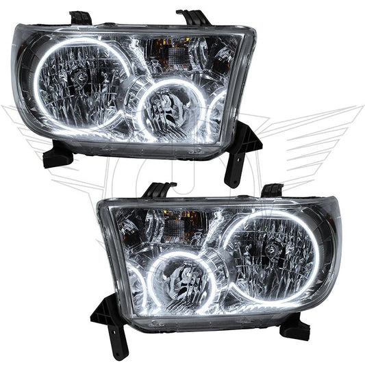 Oracle Lighting Toyota Sequoia SMD Headlights with ColorSHIFT and BC1 Controller, showing sleek LED headlight design.