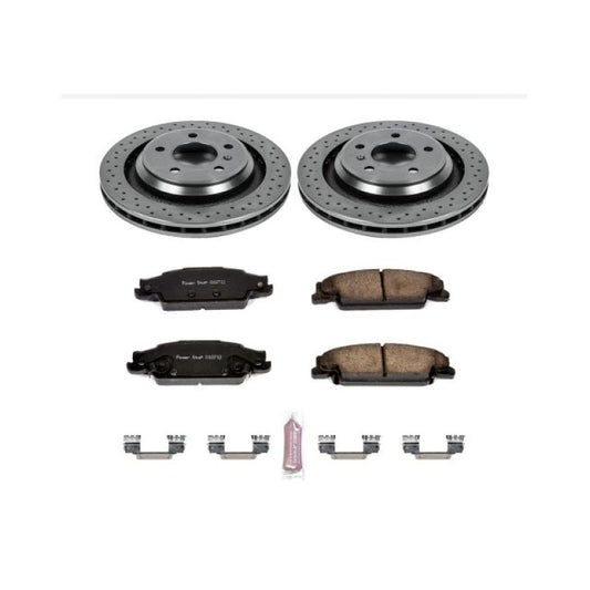 PowerStop OE rear brake kit for 2005-2008 Pontiac Grand Prix, includes brake pads and rotors, automotive repair parts