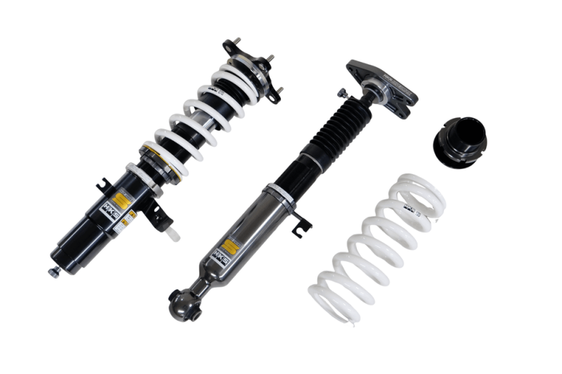 HKS HIPERMAX S coilover kit with adjustable shock absorbers and springs for improved vehicle handling and suspension performance.