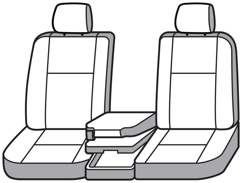 Covercraft Carhartt Super Dux front seat cover for Ford F150 2021-2025, durable gravel-colored custom seat protector.