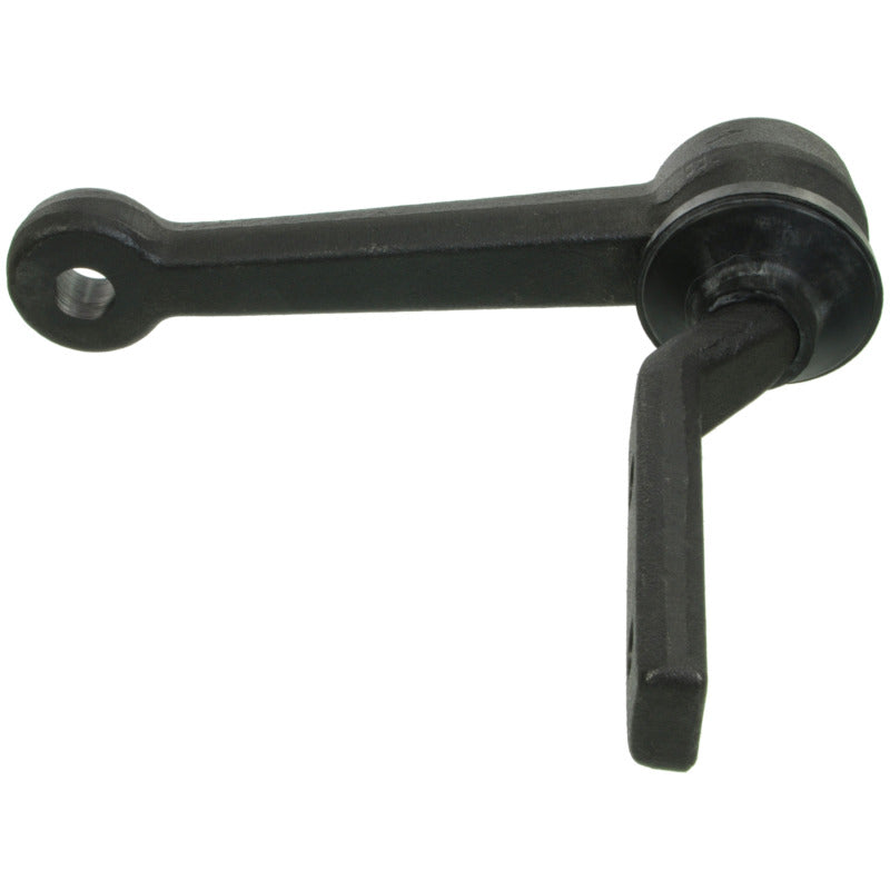 Moog 1975 Buick Apollo control arm, idler arm component, showing metal parts and mounting points for vehicle suspension replacement