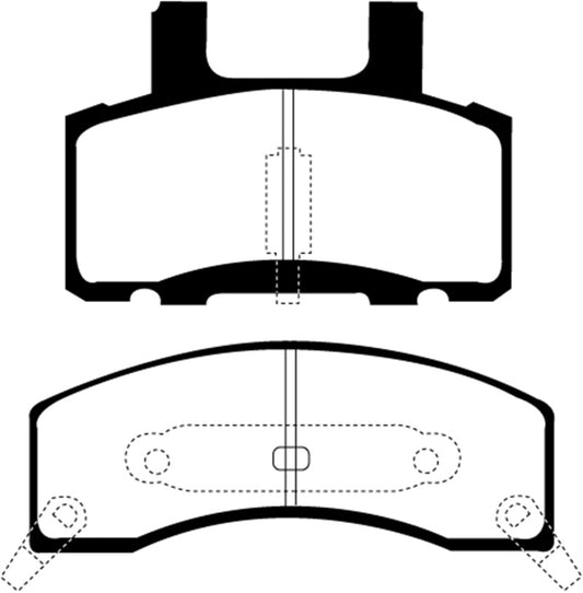 EBC Ultimax2 front brake pads for Chevrolet C20 90-93, OE style, showing the black brake pad with metal backing plate.