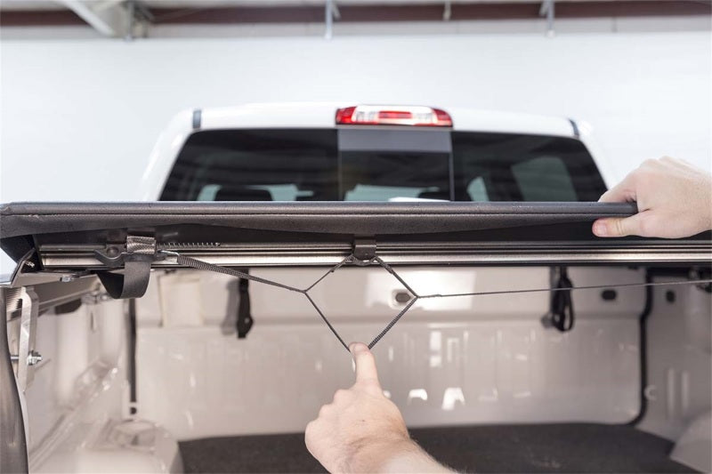 Access Limited roll-up truck bed cover on a Ford F-150 8ft bed, exterior view of the durable truck bed accessory.