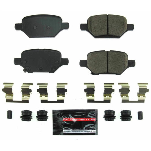 PowerStop Z23 Evolution Sport rear brake pads for Buick Encore 2018-2020, including hardware, performance brake components.