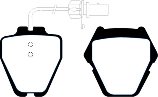 EBC Redstuff front brake pads for Audi A6 Quattro 2.7 Twin Turbo Sedan, performance 8 pad brake pad set.