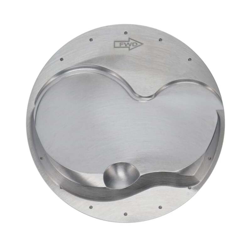 Wiseco forged Chevy LSX piston set with 4.070-inch bore, 1.110-inch compression height, and 11.80cc dish for 8-cylinder engine
