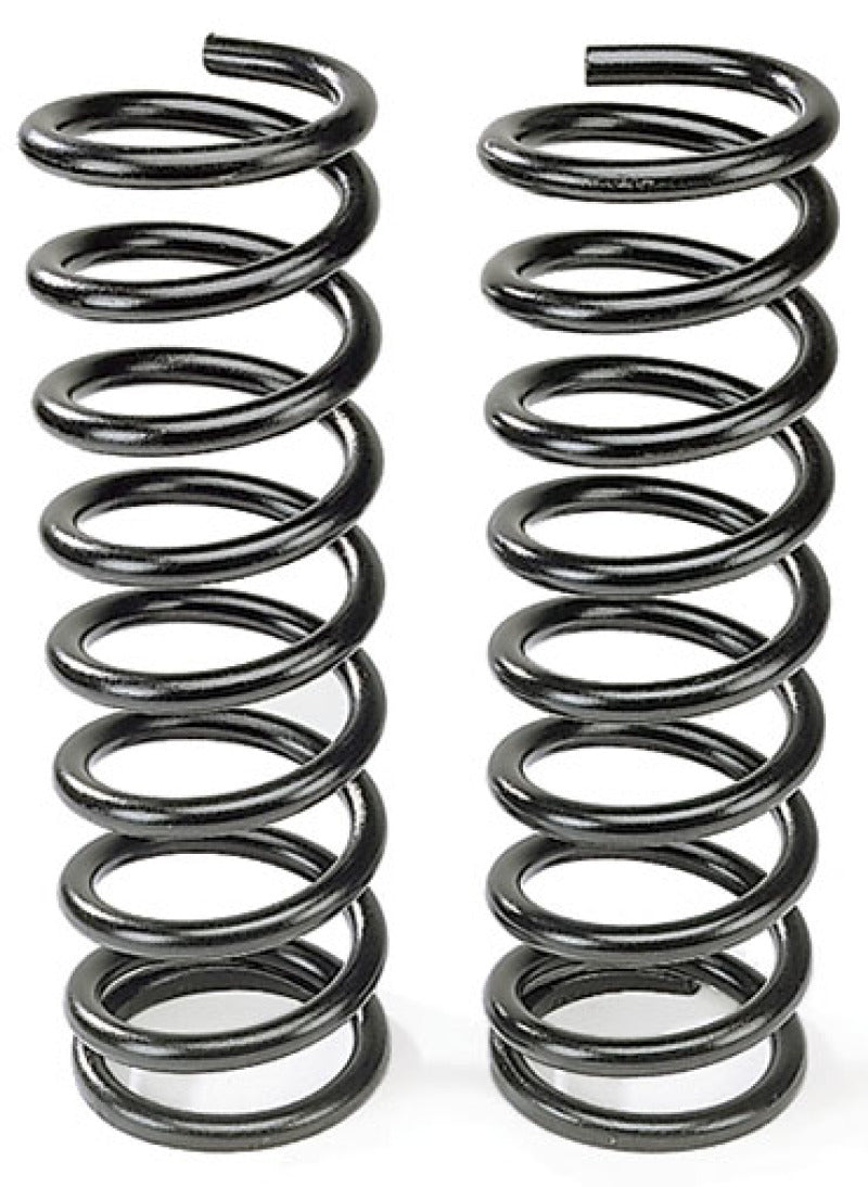 Moroso Chevrolet Camaro front lowering coil springs set, 250lbs/in, for 1982-1992 models, includes two springs.