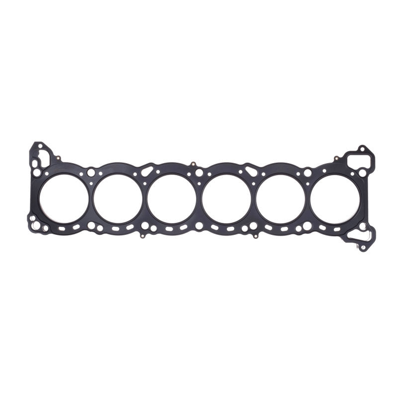 Cometic Gasket Nissan RB-25 6-cylinder 86mm MLS head gasket, durable multi-layer steel for engine sealing.