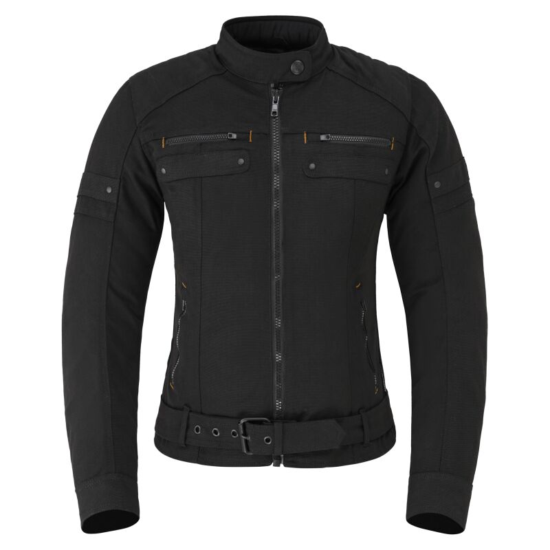 Speed and Strength Double Take Jacket 3.0 Women's black textile jacket in small size, front view showing zip and collar design.