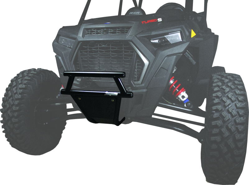 Steel front bumper by DragonFire Racing for Polaris RZR 900/1000 models, designed for durability and off-road protection.