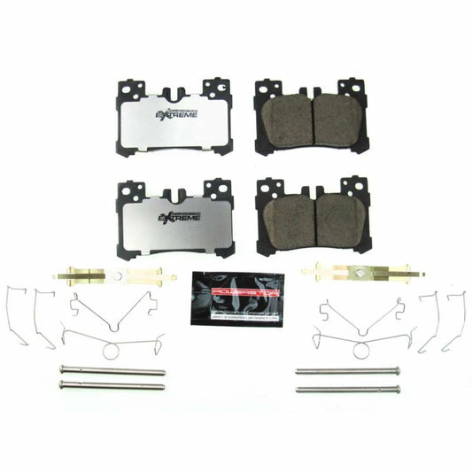 PowerStop 2018 Lexus LC500 rear Z26 extreme street brake pads with hardware, designed for high-performance braking.