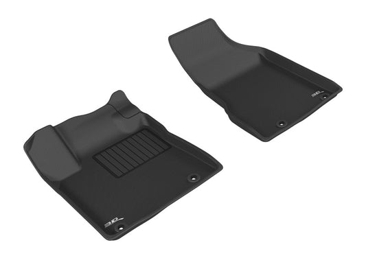 Black 3D MAXpider rubber floor mat for 2015-2018 Nissan Murano first row, featuring textured surface and custom fit.