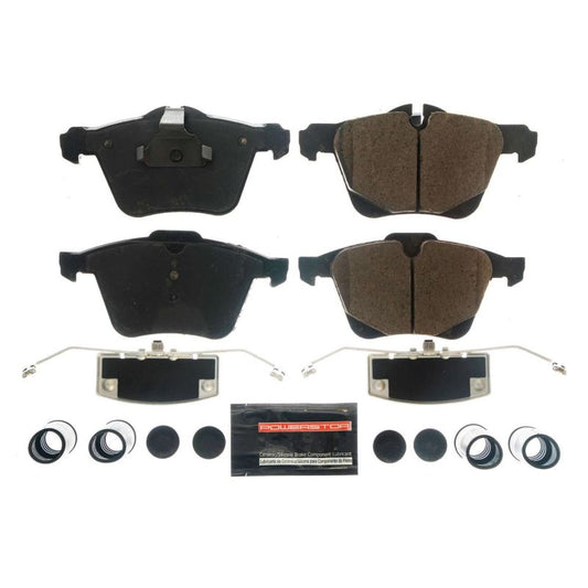 PowerStop Z23 Evolution Sport brake pads for Jaguar F-Type 2014-2019, front performance brake pads with hardware included.