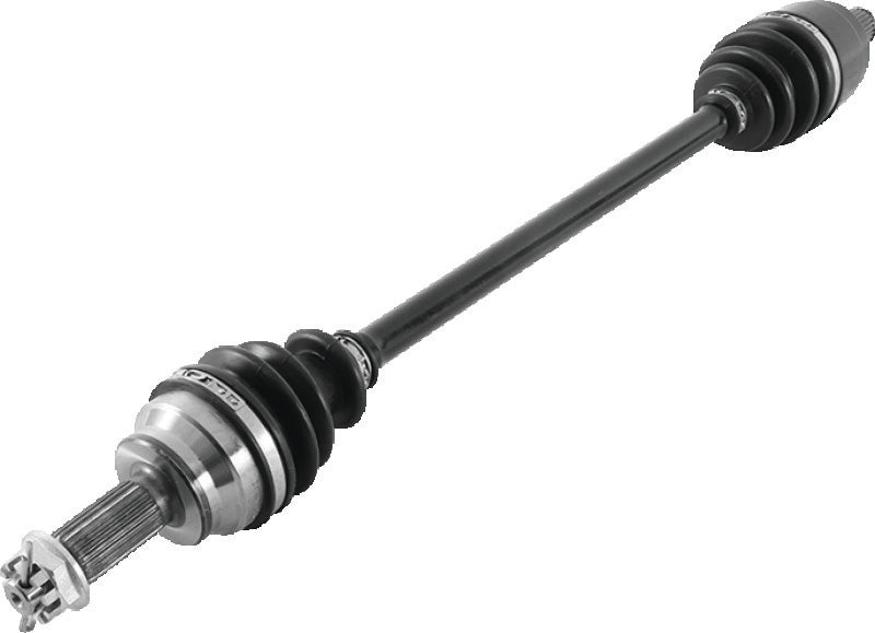 QuadBoss rear left rugged axle for Honda SXS700 Pioneer 700 side view showing durable construction and mounting points.