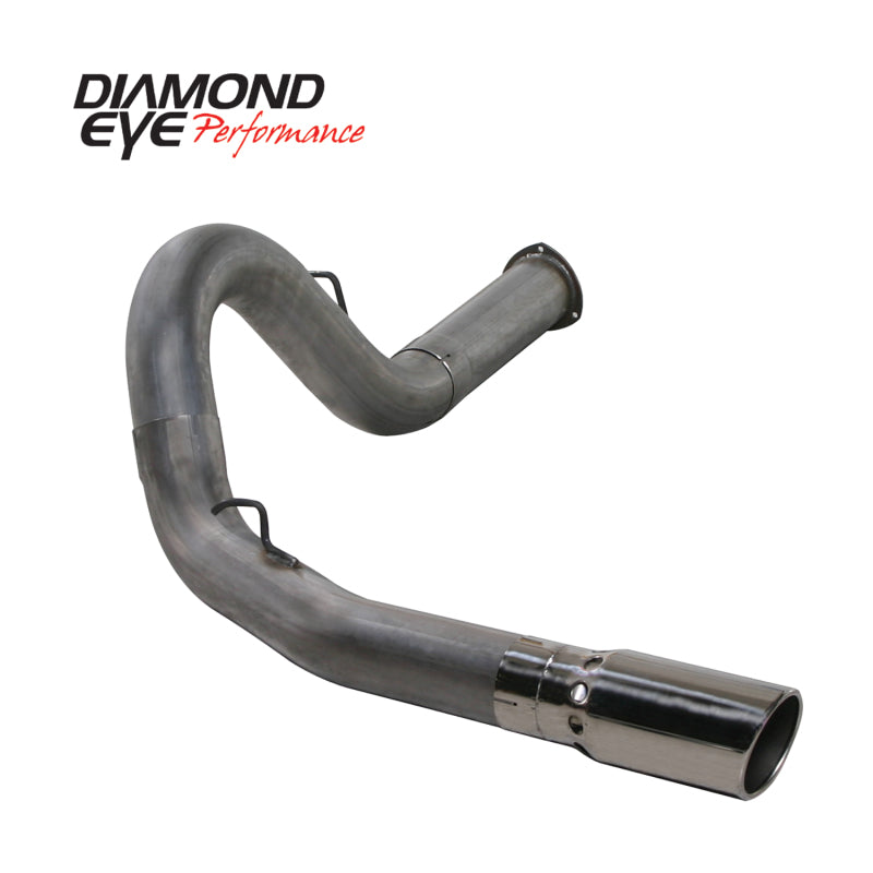 Diamond Eye Performance DPF Back exhaust for 2007-2008 Chevy 2500/3500 6.6L diesel, showing stainless steel pipe and muffler