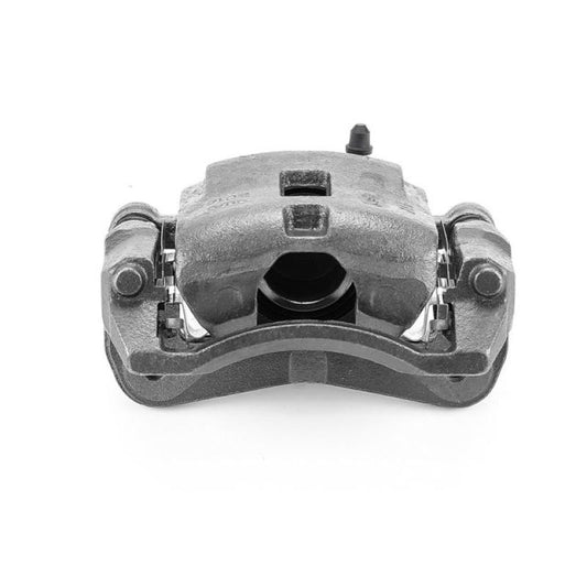 PowerStop front left OE brake caliper with bracket for Kia Rio 2003-2005, durable automotive brake component.