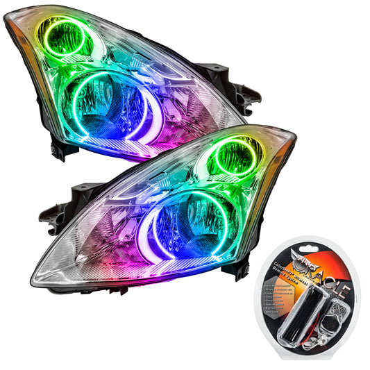 Oracle Lighting Nissan Altima 10-12 SMD ColorSHIFT headlights showcasing sleek, modern headlight design with customizable color options