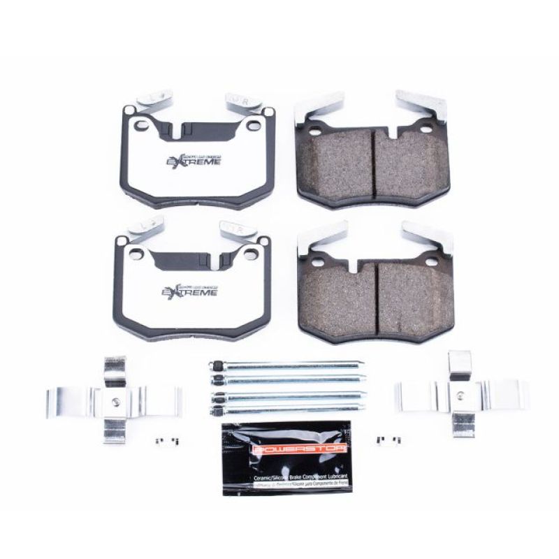 PowerStop Z26 Extreme Street brake pads for rear of 2016-2018 Lexus GS F, performance brake pads with hardware installed