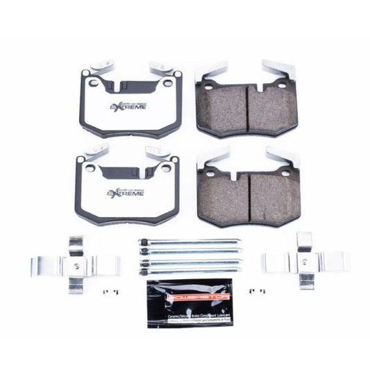 PowerStop Z26 Extreme Street brake pads for rear of 2016-2018 Lexus GS F, performance brake pads with hardware installed
