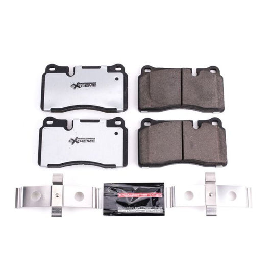PowerStop Z36 front brake pads for Land Rover Range Rover 2006-2009, performance truck and tow brake pads with hardware included.