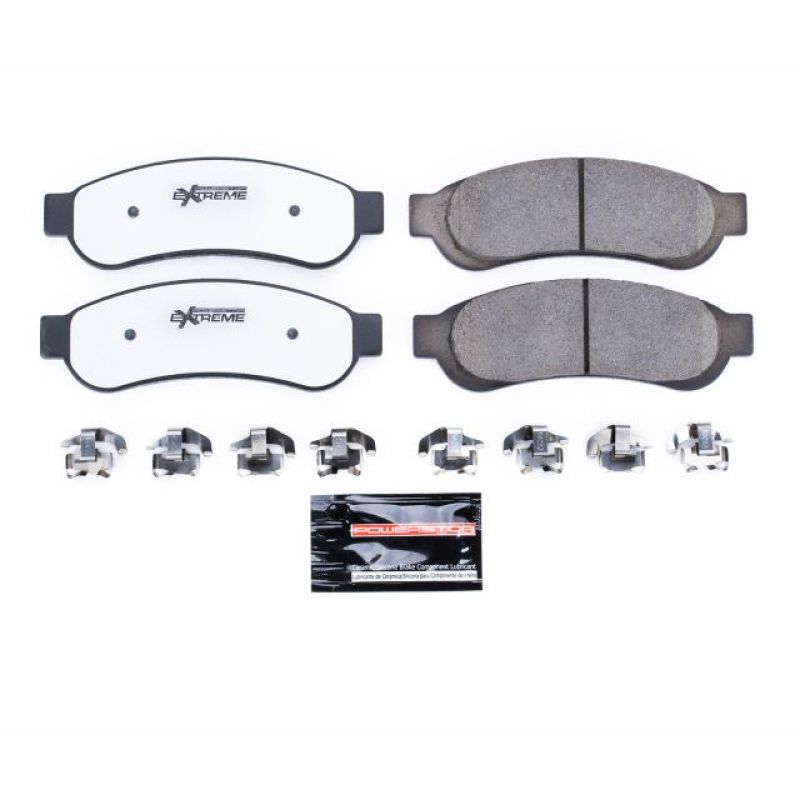 PowerStop rear Z36 truck and tow brake pads for Ford F-250 Super Duty 10-12, with hardware, performance brake pads.