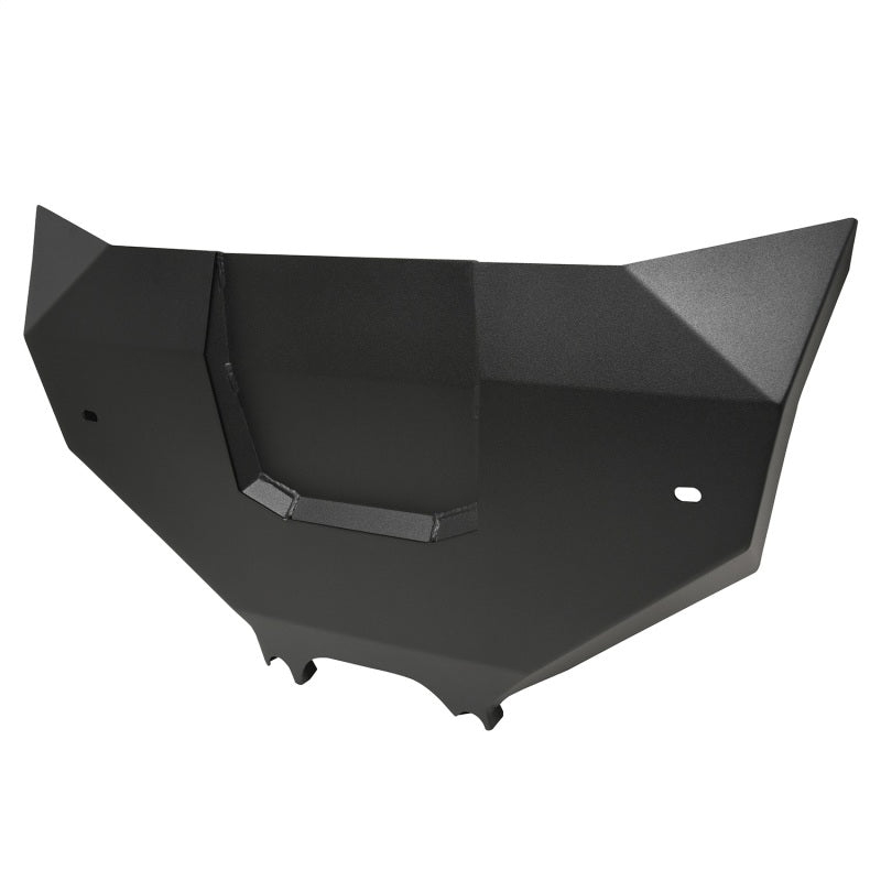 Westin textured black skid plate for 2021-2023 Ford Bronco, rugged metal protection for vehicle undercarriage.
