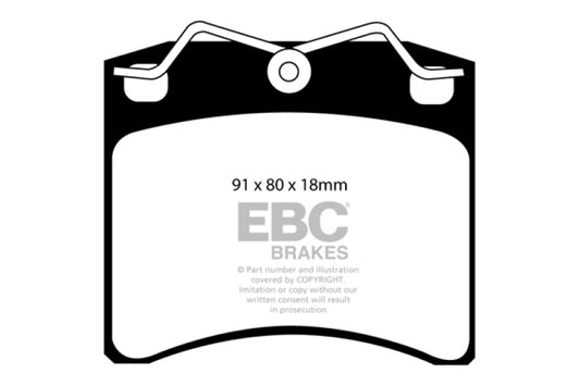 EBC Ultimax2 front brake pads for Volkswagen Eurovan 2.5L with vented rotors, OE quality brake pads, automotive part