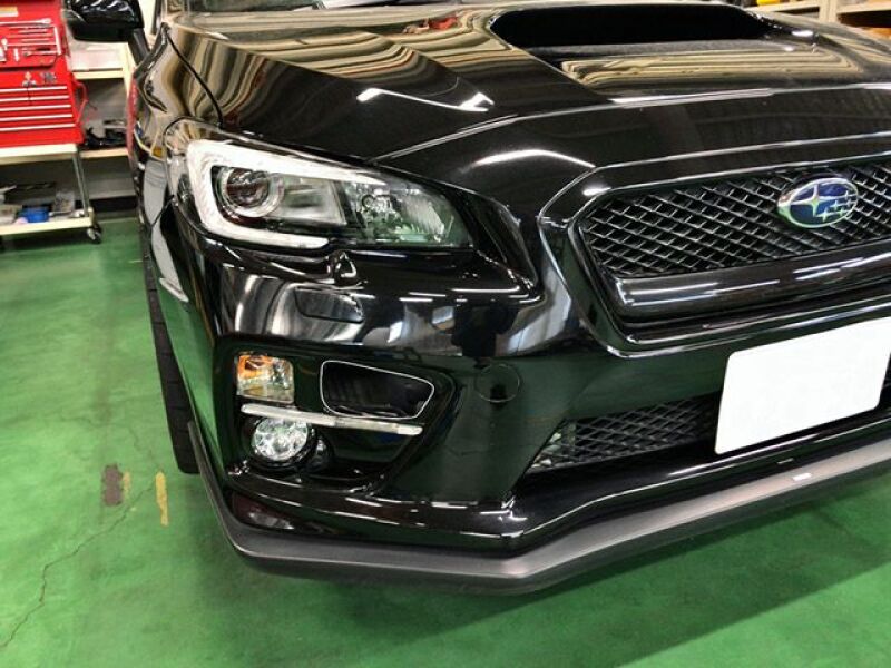 HKS S Type Oil Cooler Kit for VAB Subaru WRX STI in black, showing the sleek oil cooler and mounting hardware.