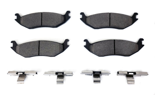 Baer Brakes performance rear brake pads for 2011-2018 Ram 1500, featuring the Claw design, shown in black with metal backing plates.