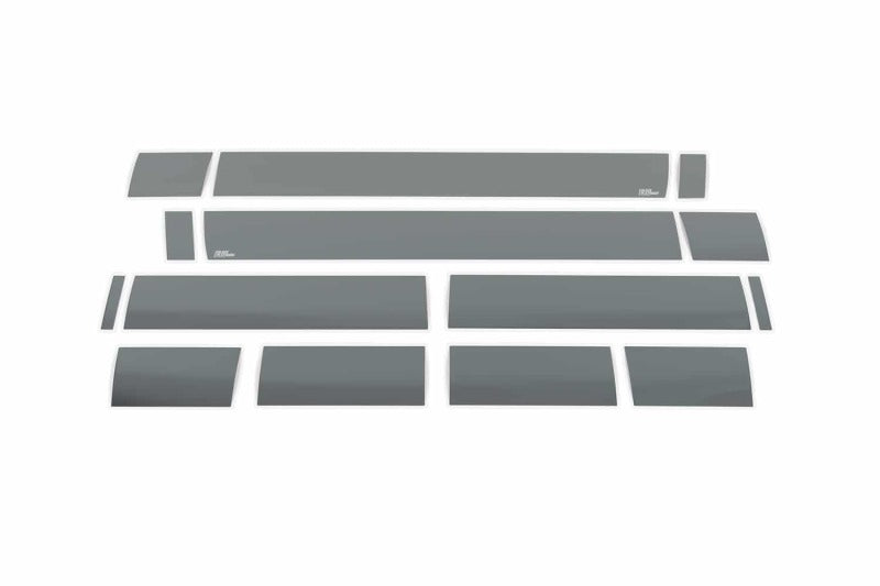 Putco black platinum rocker panels installed on 2007-2013 Chevy Silverado extended cab with 6.5ft standard bed, 6-inch wide exterior body armor.