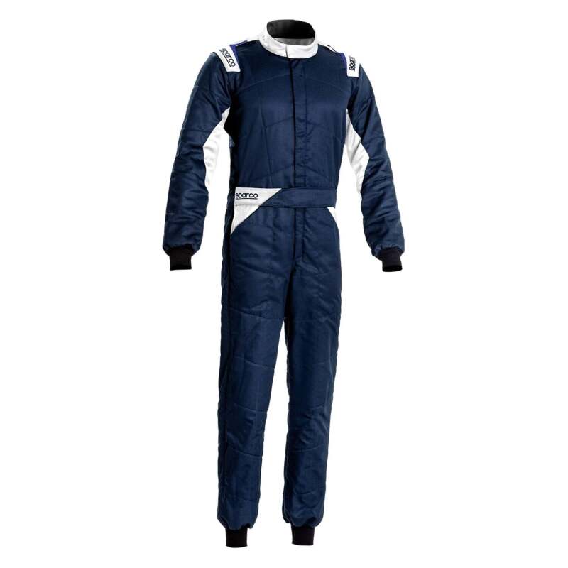 Sparco Sprint 48 navy and white racing suit, lightweight racing suit with adjustable straps and racing logo, for motorsport use