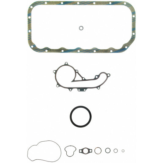 Fel-Pro Toyota Tacoma engine conversion gasket set, CS 9465, showing detailed gaskets for engine repair and sealing.