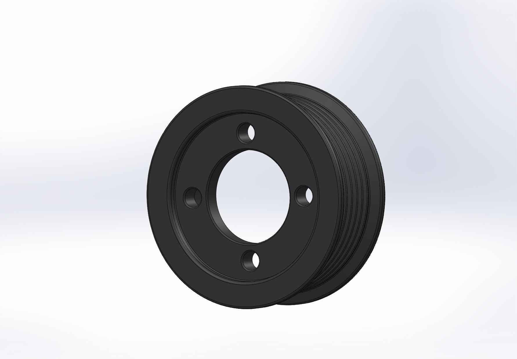 2.50" 6 Rib ZPE GripTec® 2pc Edelbrock TVS L3 Black Pulley Only