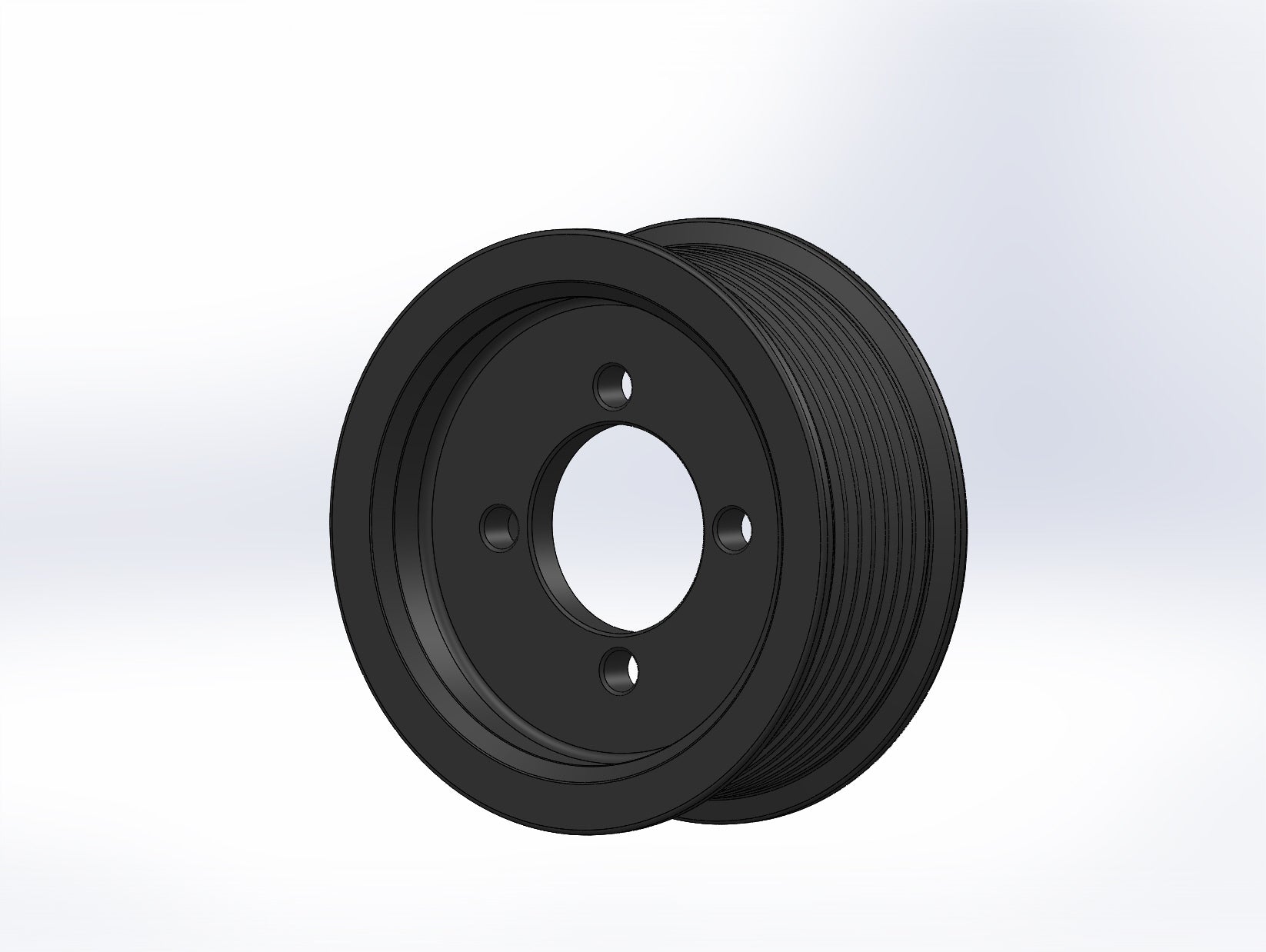3.40" 8 Rib ZPE GripTec® 2pc Edelbrock TVS L3 Black Pulley Only