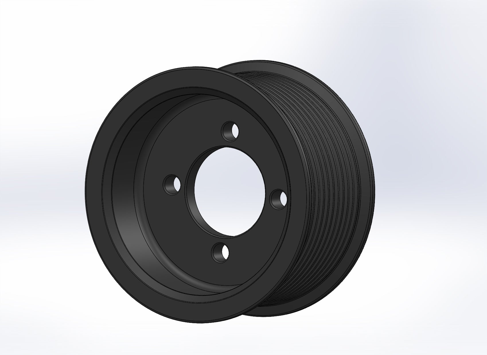 2.80" 11 Rib ZPE GripTec® 2pc Edelbrock TVS L3 Black Pulley Only
