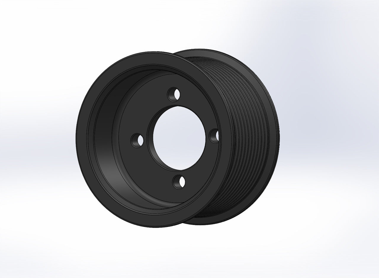 3.75" 12 Rib ZPE GripTec® 2pc Edelbrock TVS L3 Black Pulley Only