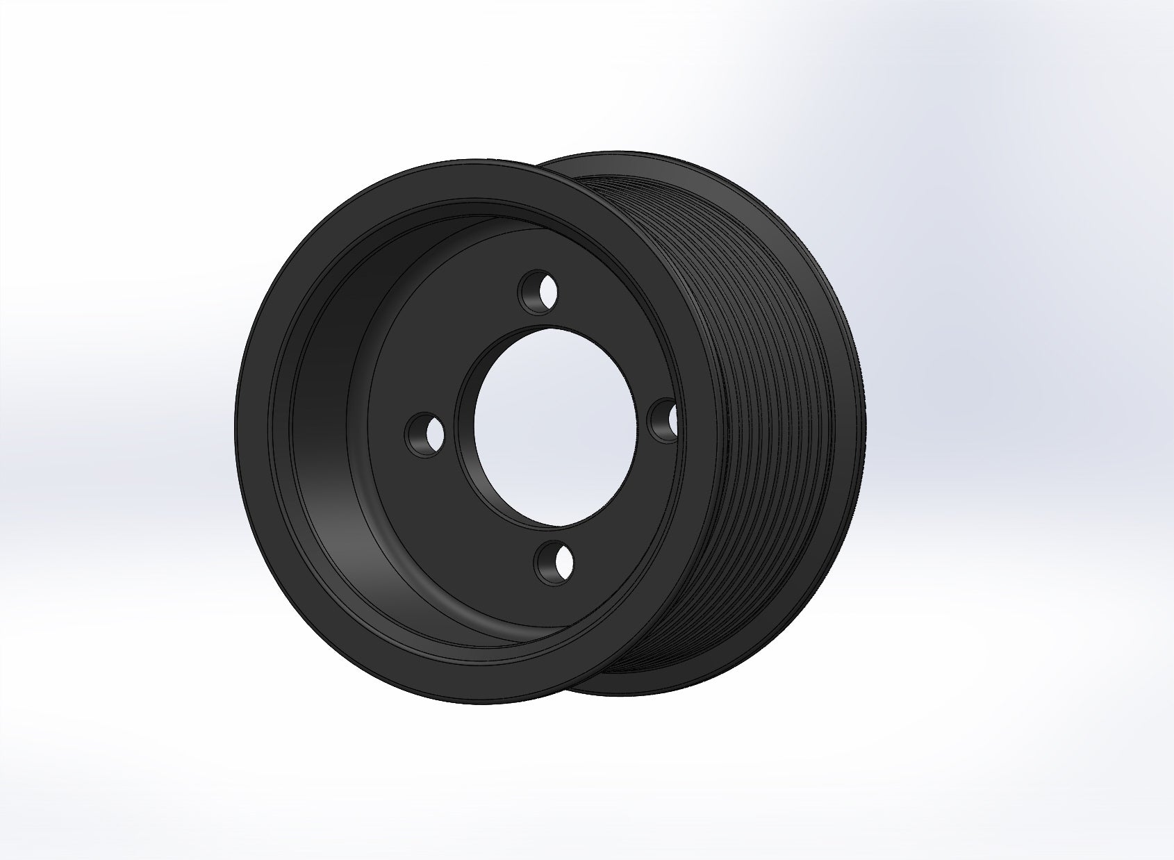 2.75" 12 Rib ZPE GripTec® 2pc Edelbrock TVS L3 Black Pulley Only