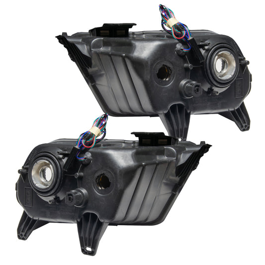 Oracle Lighting Ford Mustang HL headlights with ColorSHIFT and BC1 controller, non-HID design, showcasing sleek headlight assembly.