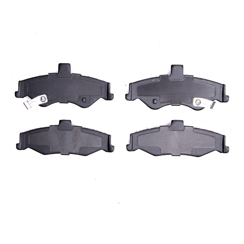 R1 Concepts OE rear semi-metal brake pads for 1998-2002 Pontiac Firebird, shown in brand packaging