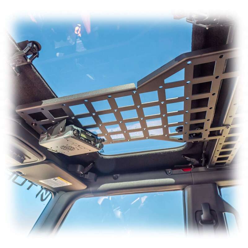 Turn Offroad Ford Bronco cage brace with molle pattern and center mount, designed for off-road utility and secure mounting.