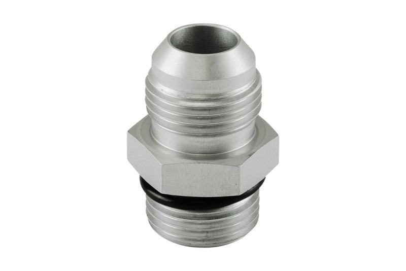 Turbosmart -10AN flare to -10AN ORB male straight fitting in clear for automotive fluid connections.