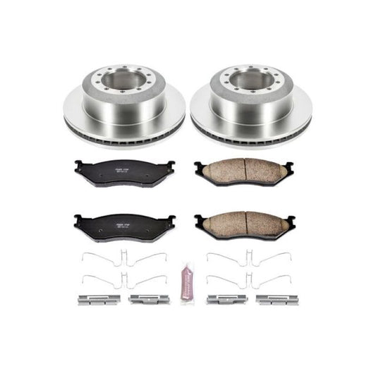PowerStop rear OE brake rotors for Ford LCF 2006-2009, part of the Autospecialty brake kit, shown in the image.