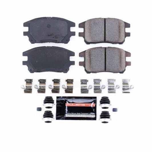 PowerStop Z23 Evolution Sport brake pads with hardware for front of Lexus RX300 2002-2003, high-performance brake replacement