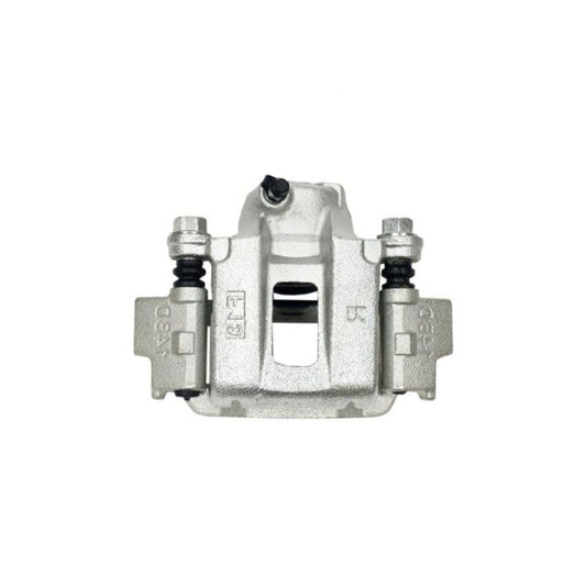 PowerStop rear left OE brake caliper with bracket for Toyota 4Runner 2003-2009, showing the caliper assembly on a vehicle.