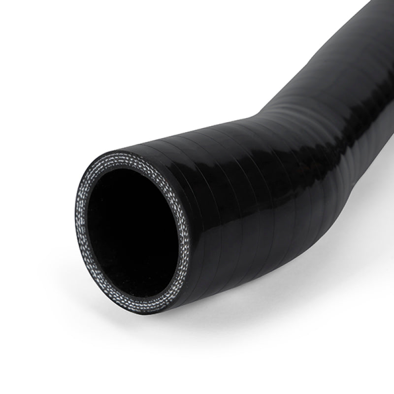 Mishimoto 78-86 GM C/K Truck 292 silicone upper radiator hose, black, flexible automotive cooling hose with brand logo.