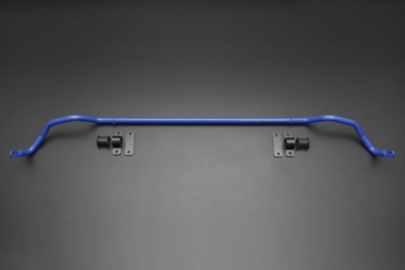 Cusco Sway 22mm rear sway bar for 2020+ Toyota Supra A90 3.0L Turbo, shown installed on the vehicle with mounting hardware.
